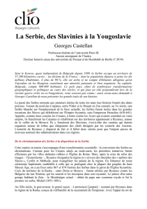 La Serbie, des Slavinies à la Yougoslavie