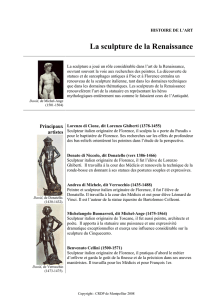 La sculpture de la Renaissance - CRDP de l`académie de Montpellier