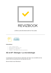 AS et AP / Biologie / La microbiologie