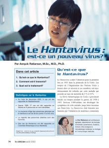 Le Hantavirus - STA HealthCare Communications