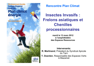 Introduction Insectes invasifs - Communauté d`agglomération de