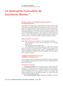 La dystrophie musculaire de Duchenne / Becker