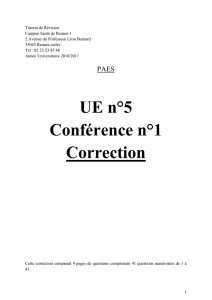 UE n°5 Conférence n°1 Correction