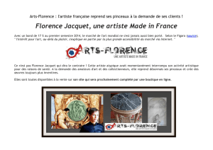 Florence Jacquet, une artiste Made in France - Relations