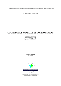 gouvernance mondiale et environnement