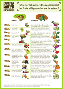 Préservez la biodiversité en consommant des fruits et légumes