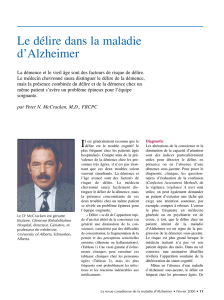 Le délire dans la maladie d`Alzheimer