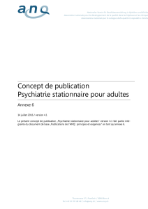 Concept de publication Psychiatrie stationnaire pour adultes