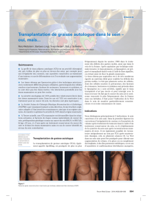 Transplantation de graisse autologue dans le sein – oui, mais