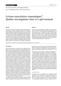 Lésions musculaires traumatiques?