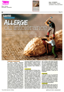 L`allergie alimentaire