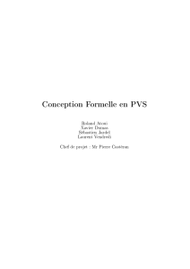 Conception Formelle en PVS