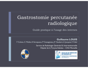 Gastrostomie percutanée radiologique