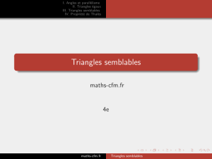 Triangles semblables - maths