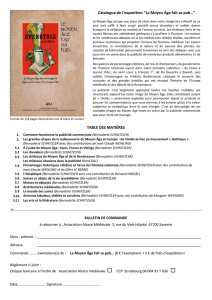 Catalogue de l`exposition "Le Moyen Âge fait sa pub…" TABLE DES