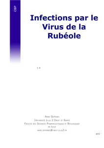Infections par le Virus de la Rubéole