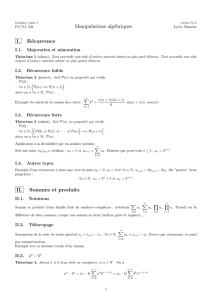 Notes de cours - Mathématiques en PCSI 834 à Masséna
