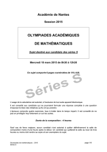 Sujets et corrigés Olympiades Maths 2015 Ac-Nantes