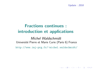 Fractions continues - IMJ-PRG