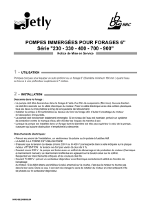POMPES IMMERGÉES POUR FORAGES 6" Série "230 - 330