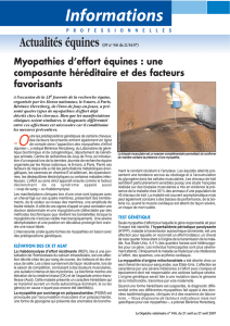 Myopathies d`effort équines
