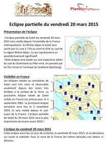 Observer l`eclipse du 20 mars 2015 - Anim`Montbernier