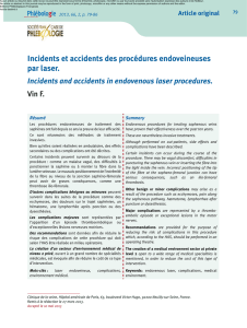 Article original Incidents et accidents des procédures