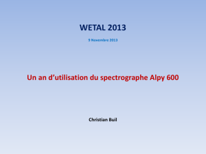 Le spectrographe Alpy 600