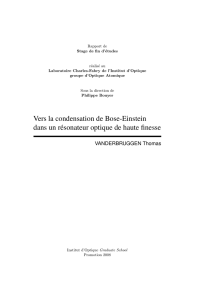 Vers la condensation de Bose-Einstein dans un résonateur optique