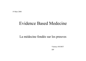 Evidence Based medecine (Vianney Jouhet)