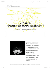 HERO% Artistes, les héros modernes