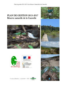 PLAN DE GESTION 2013–2017 Réserve naturelle de la Caravelle