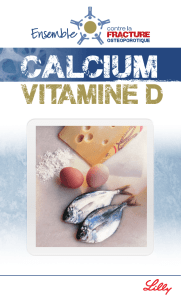 Ostéoporose: Calcium et vitamine D
