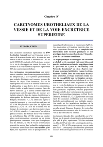 carcinomes urotheliaux de la vessie et de la voie
