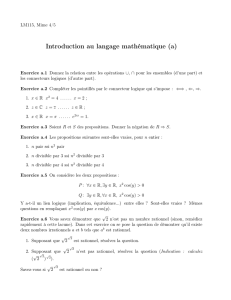 Introduction au langage mathématique (a)