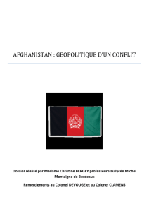 Afghanistan géopolitique d`un conflit
