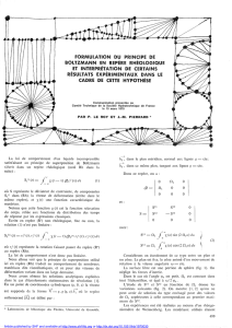 Formulation du principe de Boltzmann en repère rhéologique et