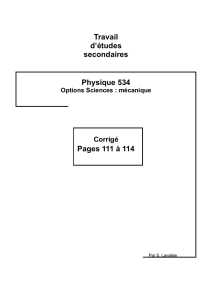 Travail d`études secondaires Physique 534 Pages 111 à 114