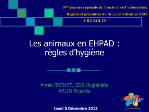 Les animaux en Ehpad : quelles règles d`hygiène - CCLIN Paris-Nord