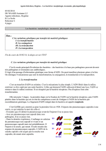 05/02/2014 DE WAARD Aurianne L2 Agents infectieux