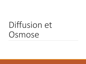 Diffusion et Osmose