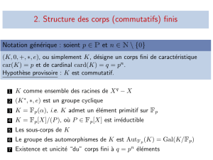 2. Structure des corps (commutatifs) finis - UTC