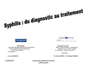 Syphilis : du diagnostic au traitement