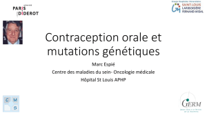 Contraception orale et mutations génétiques