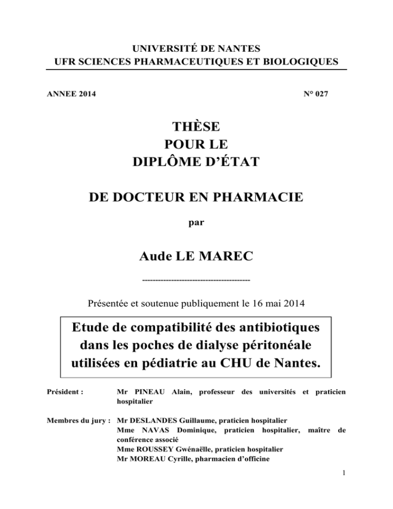 Th Se Pour Le Dipl Me D Tat De Docteur En