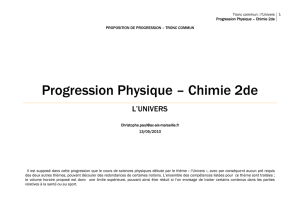 Progression Physique – Chimie 2de