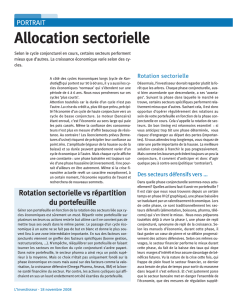 Allocation sectorielle