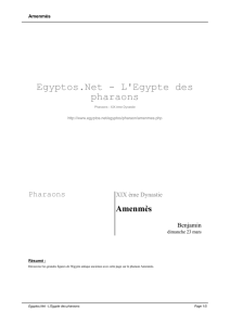 Egyptos.Net - L`Egypte des pharaons
