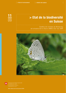 Etat de la biodiversité en Suisse - Schweizer Informationssystem