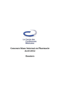 Concours(blanc(Internat(en(Pharmacie( Avril(2012